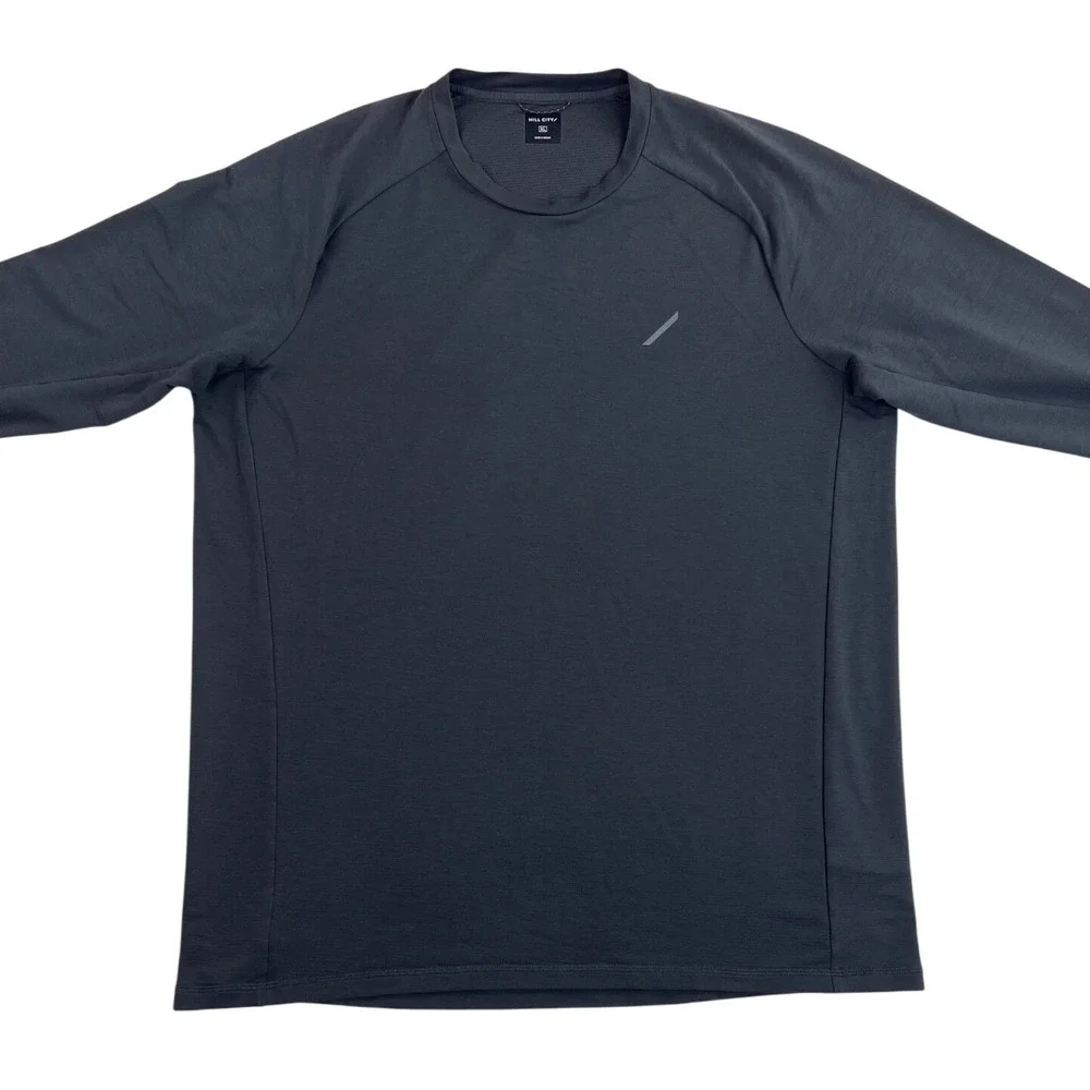Hill City Training Long Sleeve Shirt Men XL Gray Lyocell Performance‎ Stretch